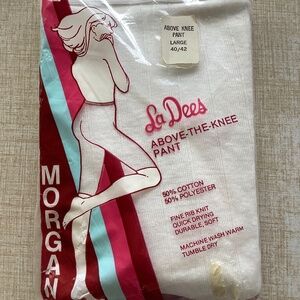 La Dees JE Morgan “Above The Knee Pant” THERMAL UNDERWEAR Women LARGE 40-42 NEW
